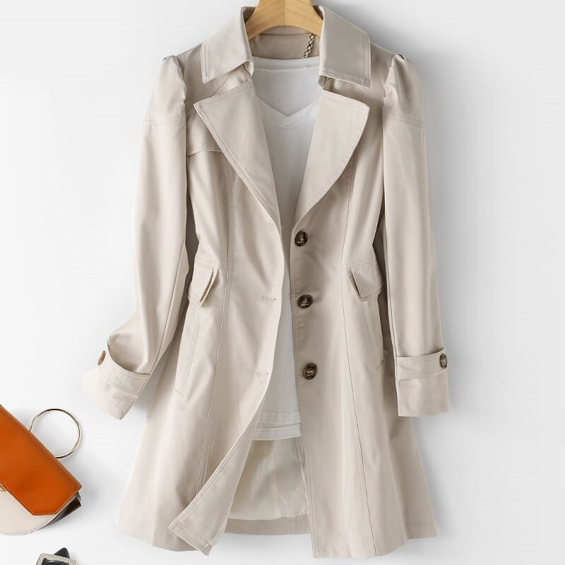 Raphaella™ Mid-Length Trench Coat