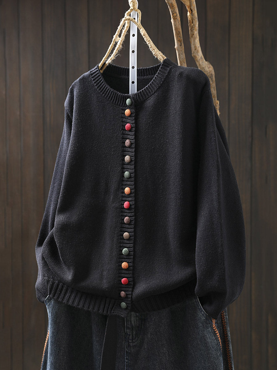 Briar™ Knitted Cardigan With Colorful Buttons