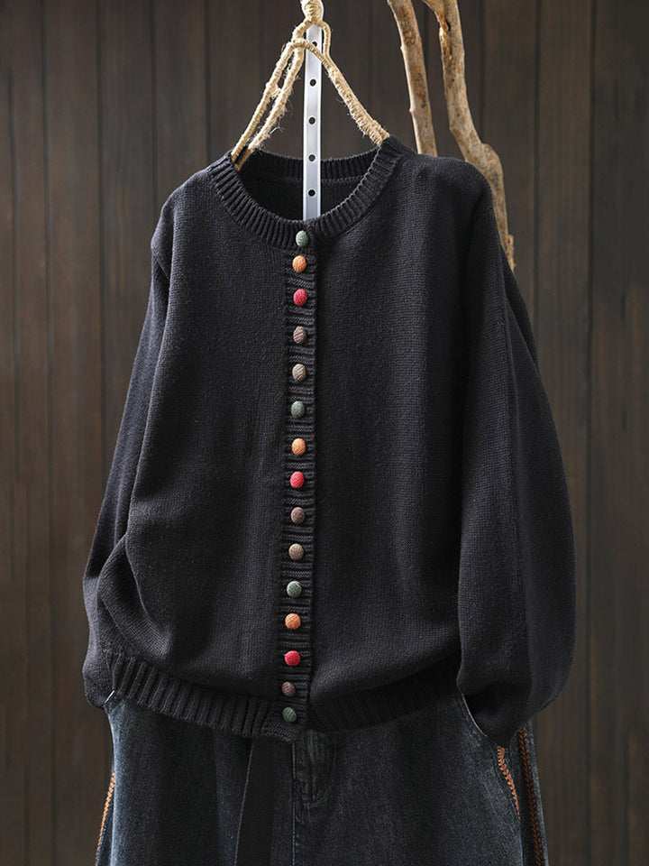 Briar™ Knitted Cardigan With Colorful Buttons