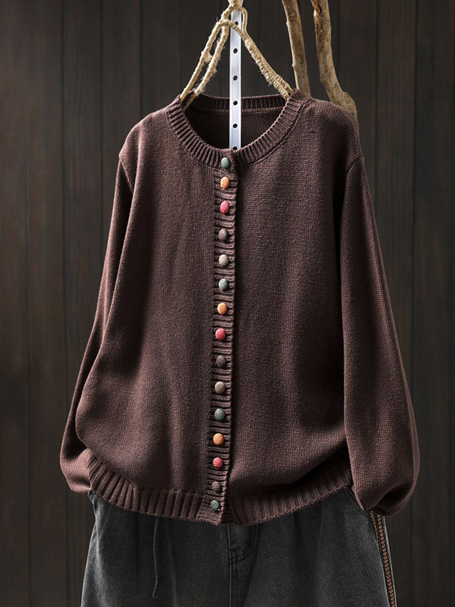 Briar™ Knitted Cardigan With Colorful Buttons