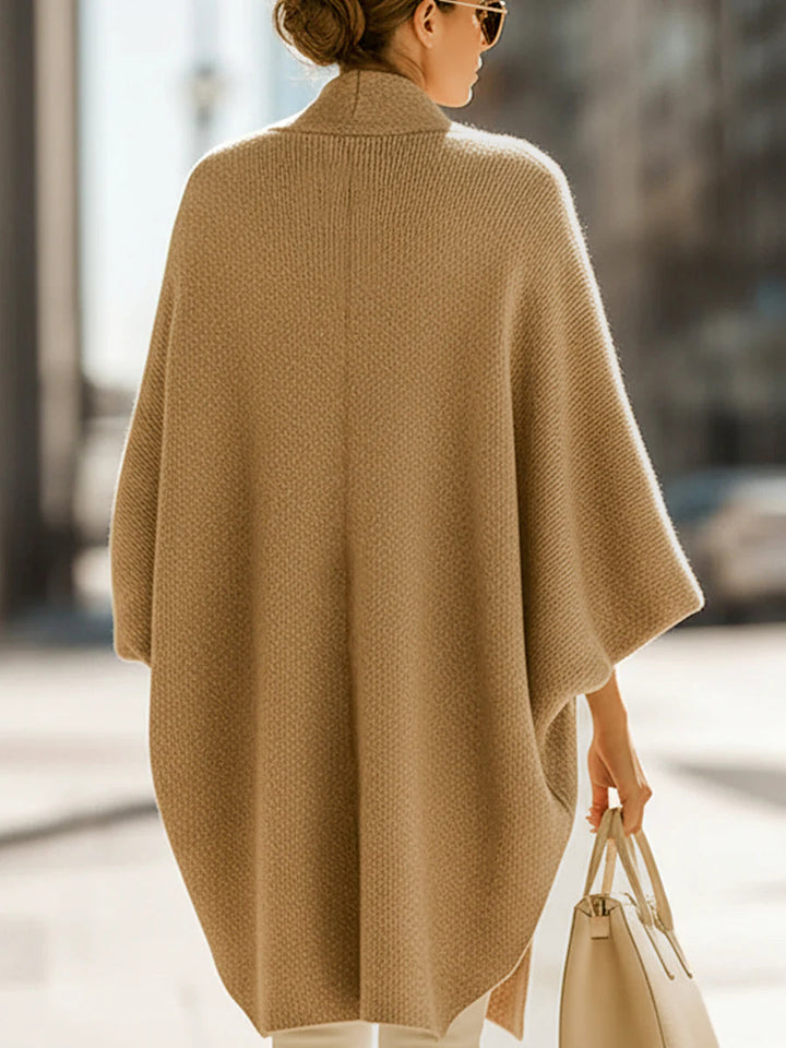 Charlotte - Sand Beige Oversized Knit Cardigan