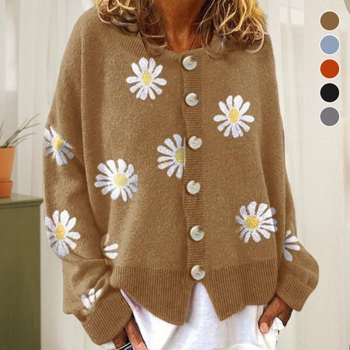 Angel™  Cute Cardigan With Daisies