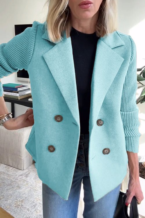 Camryn™ Elegant Knit-Sleeve Blazer
