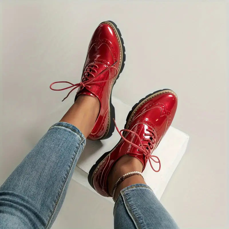 Teddy™ Glossy Brogue Orthopedic Shoes