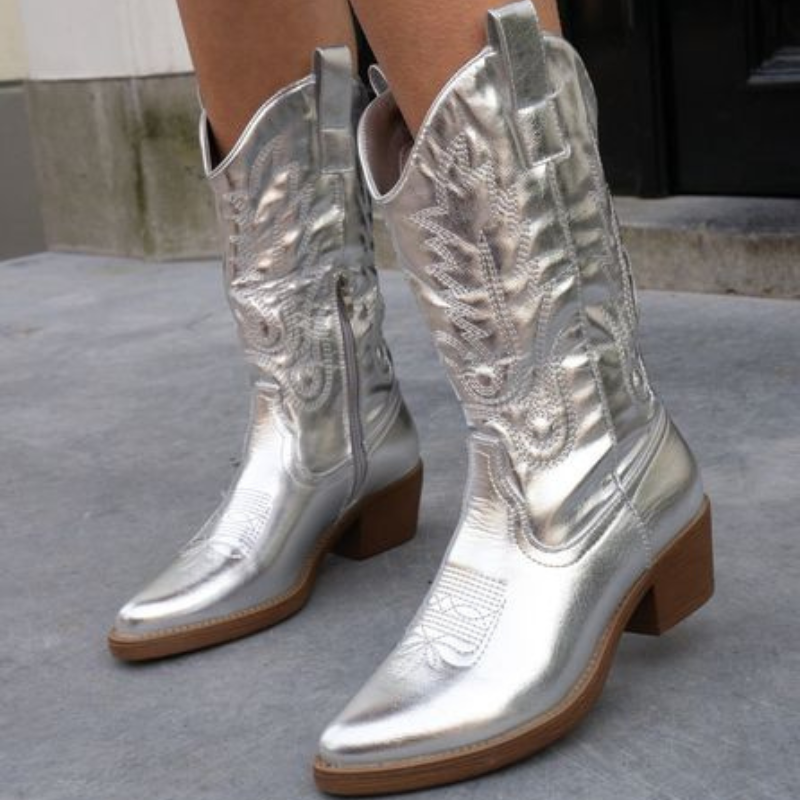 Sage™ Elegant Metallic Cowboy Boots