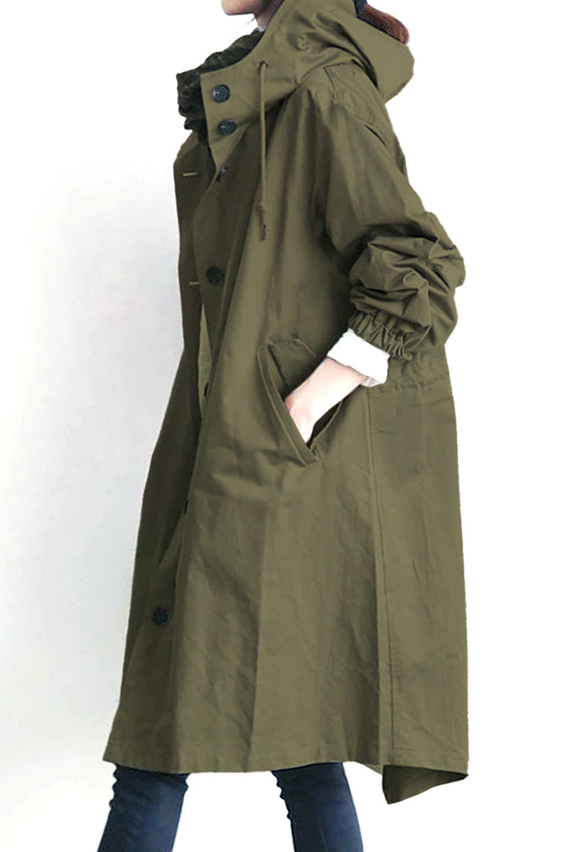 Rachel™ Water-Resistant Oversized Hooded Windbreaker