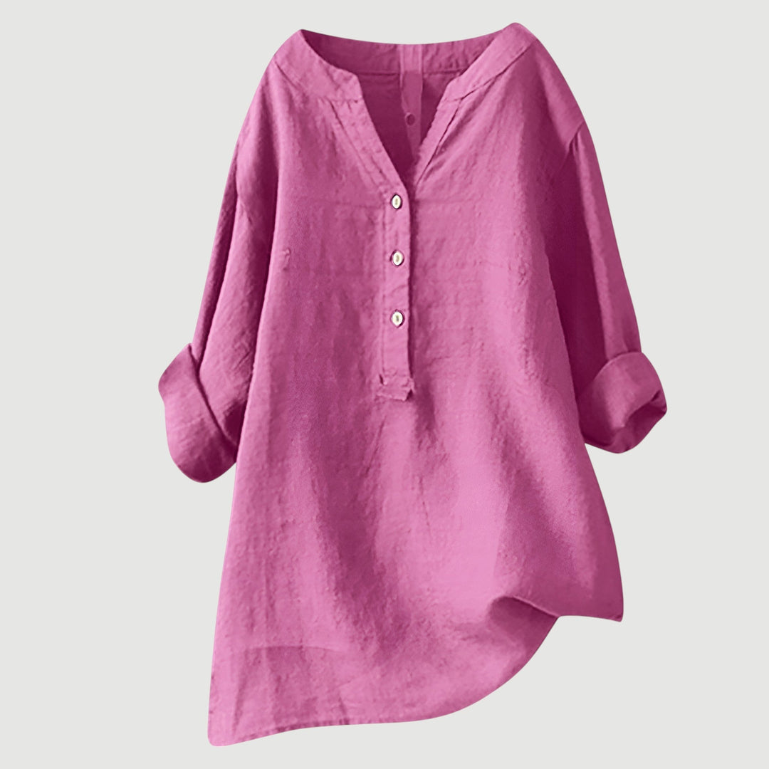 Angela™ | Airy and Comfortable Linen Shirt with Buttons