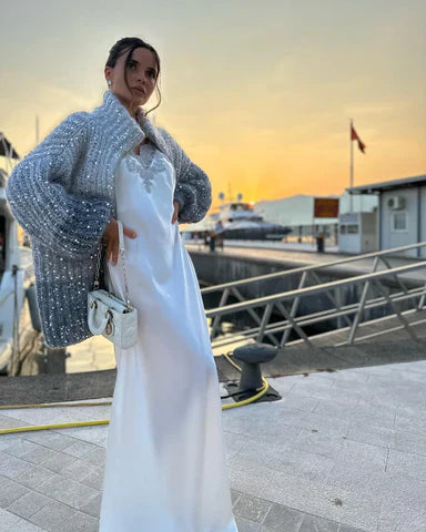 Lilly™ Glittering Silk Cardigan